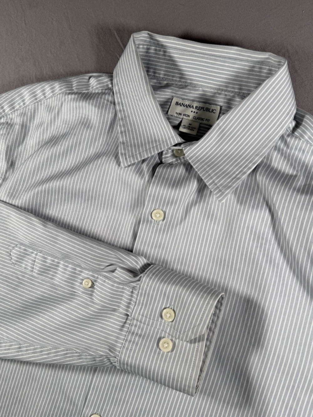 Banana Republic Non Iron Classic Fit Striped Shirt M